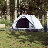 Camping Tent Dome 3-Person White Blackout Fabric Quick Release - Side View