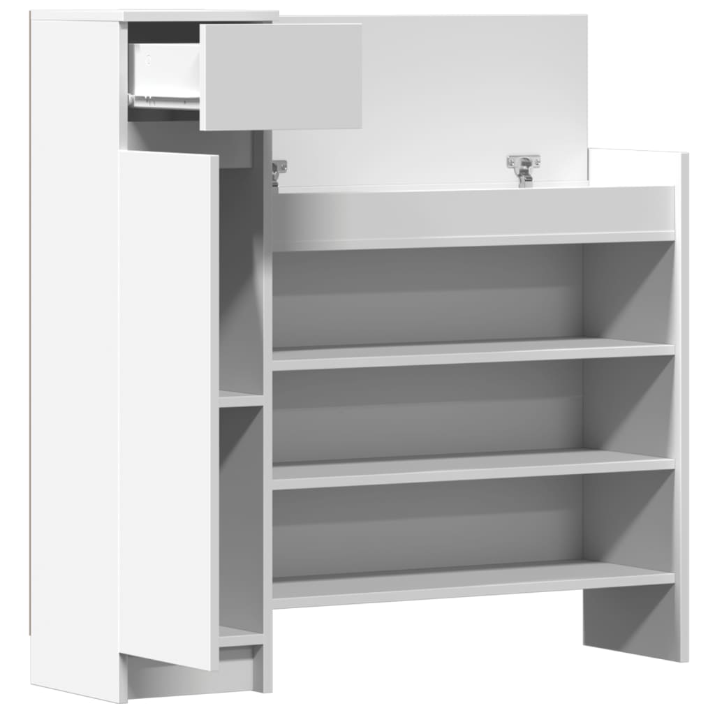 Shoe Cabinet White 100.5x28x100 cm Engineered Wood