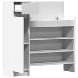Shoe Cabinet White 100.5x28x100 cm Engineered Wood - 45-Degree Angle