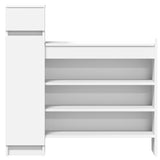 Shoe Cabinet White 100.5x28x100 cm Engineered Wood - Rear View