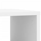 Side Table with Wheels White 50x30x55 cm Engineered Wood - Low Angle