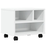 Printer Stand with Wheels White 41x32x34.5 cm
