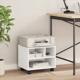 Printer Stand with Wheels White 41x32x34.5 cm
