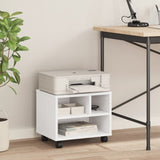 Printer Stand with Wheels White 41x32x34.5 cm - Side View