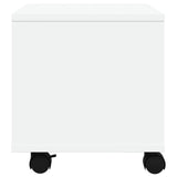 Printer Stand with Wheels White 41x32x34.5 cm - Rear View