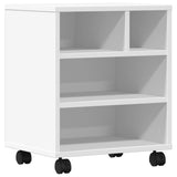 Printer Stand with Wheels White 41x32x48 cm - Front View