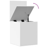 Storage Box White 40x42x46 cm Engineered Wood - Low Angle