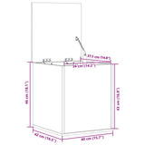Storage Box White 40x42x46 cm Engineered Wood