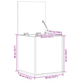 Storage Box White 40x42x46 cm Engineered Wood - Extra Image