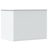 Storage Box White 60x42x46 cm Engineered Wood - Front View