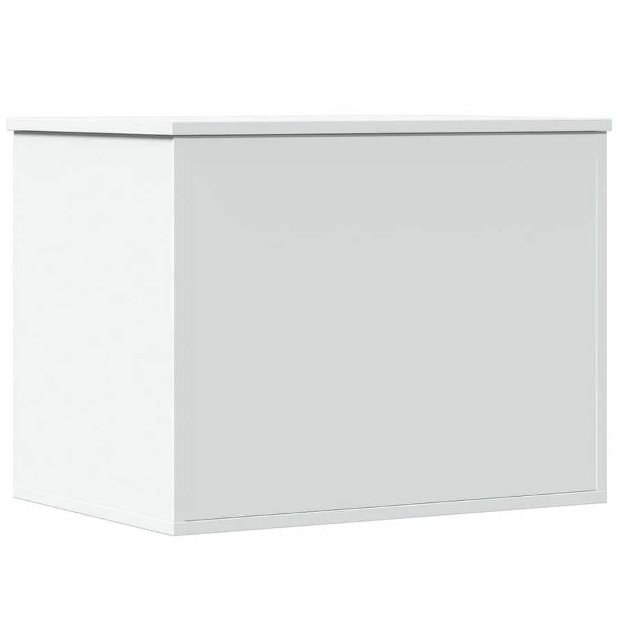 Storage Box White 60x42x46 cm Engineered Wood