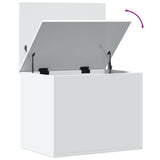 Storage Box White 60x42x46 cm Engineered Wood