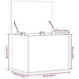 Storage Box White 60x42x46 cm Engineered Wood