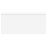 Storage Box White 100x42x46 cm Engineered Wood - Top-Down View