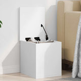 Storage Box White 30x35x35 cm Engineered Wood