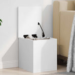 Storage Box White 30x35x35 cm Engineered Wood