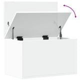 Storage Box White 60x35x35 cm Engineered Wood - Low Angle