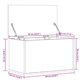 Storage Box White 60x35x35 cm Engineered Wood