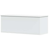 Storage Box White 90x35x35 cm Engineered Wood - Front View