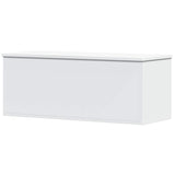 Storage Box White 90x35x35 cm Engineered Wood - Rear View