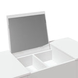 Dressing Table with Mirror White 100x45x76 cm - Low Angle