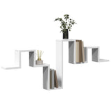 Wall Shelf White 104.5x10x43 cm Engineered Wood - Top-Down View