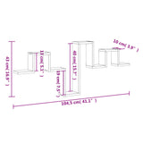 Wall Shelf White 104.5x10x43 cm Engineered Wood