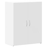 File Cabinet White 60x32x77.5 cm Engineered Wood - Front View
