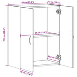 File Cabinet White 60x32x77.5 cm Engineered Wood - Extra Image