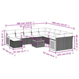 12 Piece Garden Sofa Set with Cushions Grey Poly Rattan - Extra Image