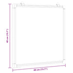 Magnetic Whiteboard 40x40x1.7 cm Aluminium