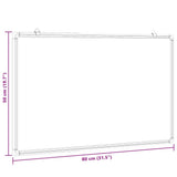 Magnetic Whiteboard 80x50x1.7 cm Aluminium