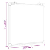 Magnetic Whiteboard 60x60x1.7 cm Aluminium