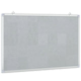 Magnetic Whiteboard 100x60x1.7 cm Aluminium - Top-Down View