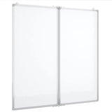 Magnetic Whiteboard Foldable 80x80x1.7 cm Aluminium - Front View