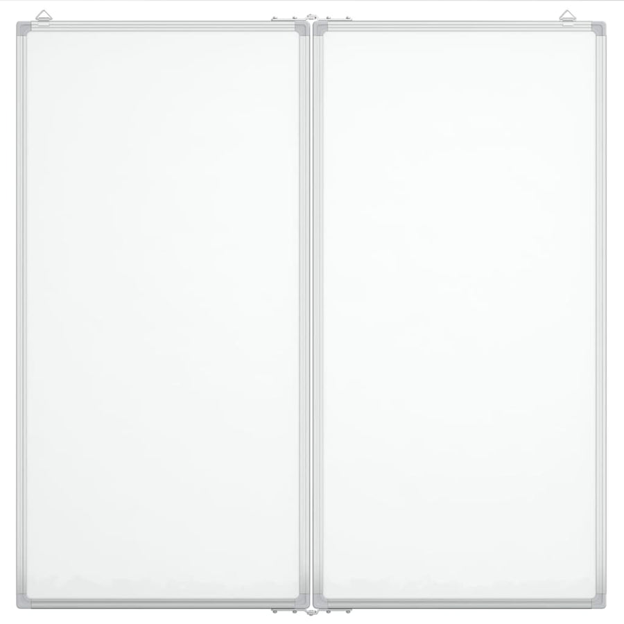Magnetic Whiteboard Foldable 80x80x1.7 cm Aluminium