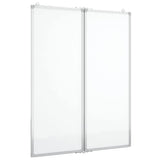 Magnetic Whiteboard Foldable 80x100x1.7 cm Aluminium - Front View