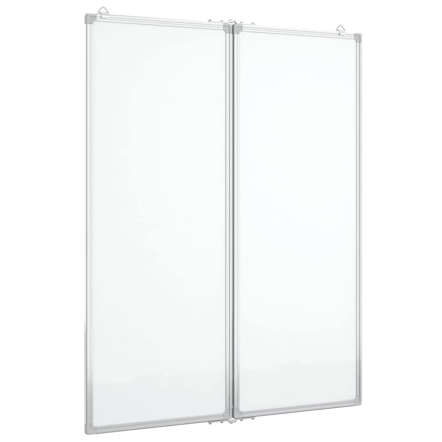 Magnetic Whiteboard Foldable 80x100x1.7 cm Aluminium