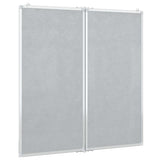 Magnetic Whiteboard Foldable 100x100x1.7 cm Aluminium - Top-Down View