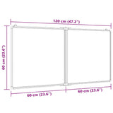 Magnetic Whiteboard Foldable 120x60x1.7 cm Aluminium - Close-Up Angle
