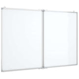 Magnetic Whiteboard Foldable 120x80x1.7 cm Aluminium - Front View