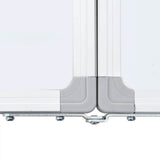Magnetic Whiteboard Foldable 120x100x1.7 cm Aluminium - Rear View