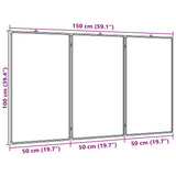 Magnetic Whiteboard Foldable 150x100x1.7 cm Aluminium