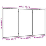 Magnetic Whiteboard Foldable 180x80x1.7 cm Aluminium - Close-Up Angle