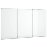 Magnetic Whiteboard Foldable 180x100x1.7 cm Aluminium - Front View