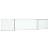 Magnetic Whiteboard Foldable 200x40x1.7 cm Aluminium