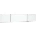 Magnetic Whiteboard Foldable 200x40x1.7 cm Aluminium