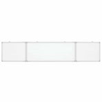 Magnetic Whiteboard Foldable 200x40x1.7 cm Aluminium