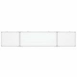 Magnetic Whiteboard Foldable 200x40x1.7 cm Aluminium - Side View