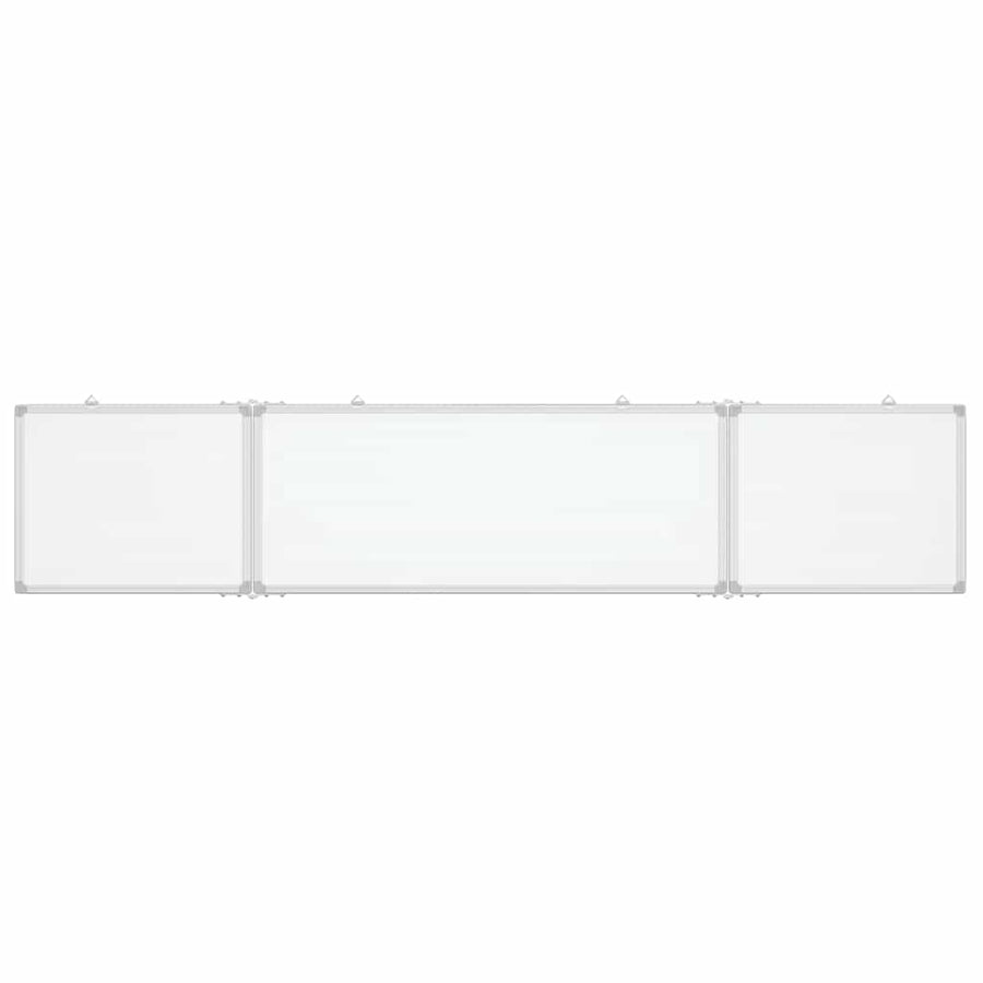 Magnetic Whiteboard Foldable 200x40x1.7 cm Aluminium